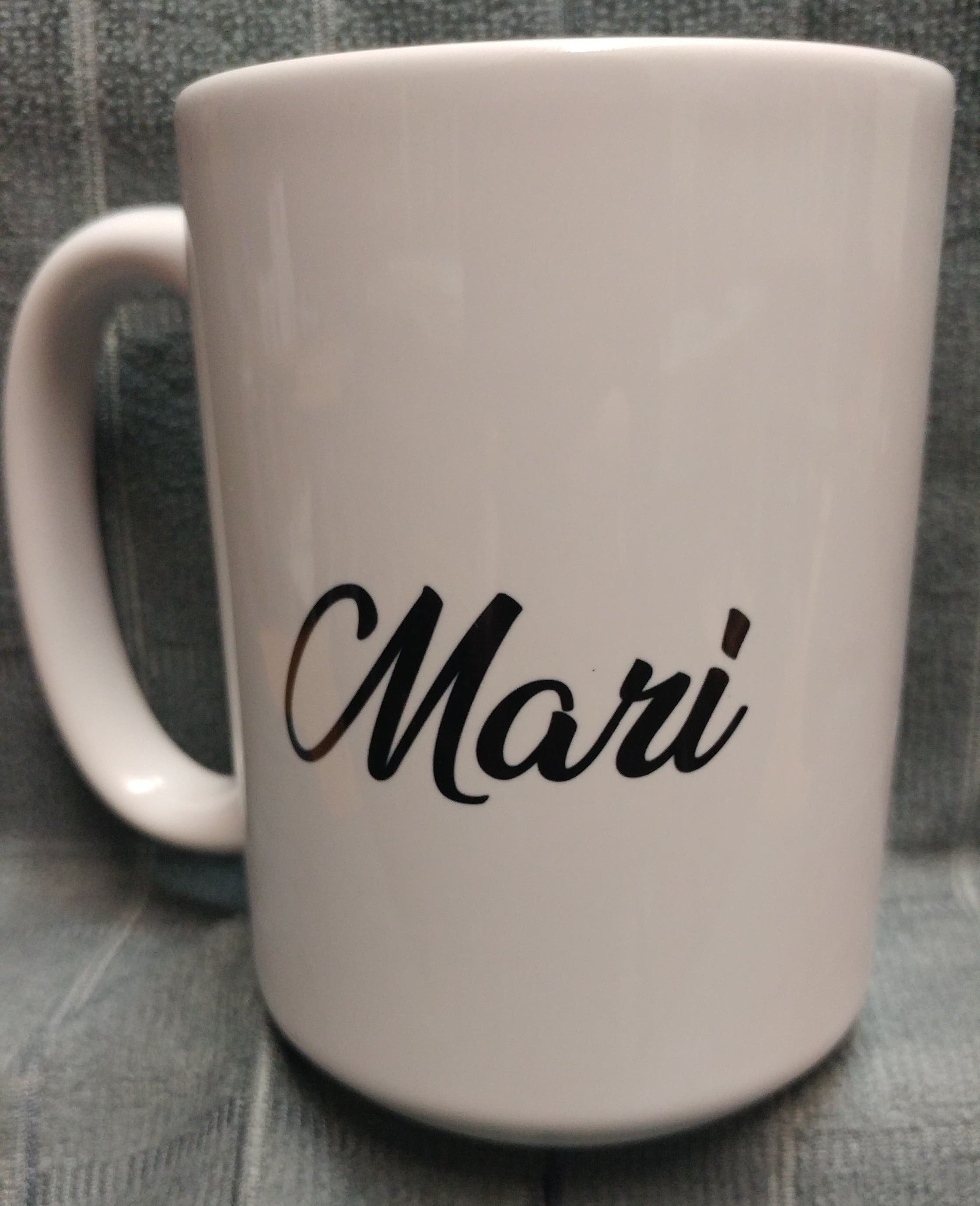 15 oz White  Ceramic Mug